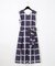タフタチェックリボンドレス