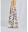 バイカラープリントスカート