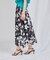 バイカラープリントスカート