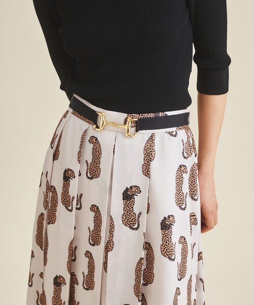 チータープリントプリーツスカート｜グレースコンチネンタルの通販