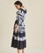 プリント切替ペザントワンピース