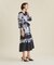 プリント切替ペザントワンピース