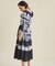 プリント切替ペザントワンピース
