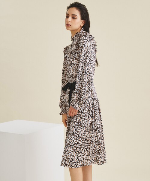 レオパードフリルシャツワンピース｜グレースコンチネンタルの通販