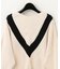 バイカラールーズニットトップ