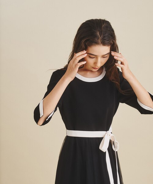 バイカラーチュールドレス｜グレースコンチネンタルの通販｜&mall