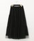 ブラックタフタオーバースカート