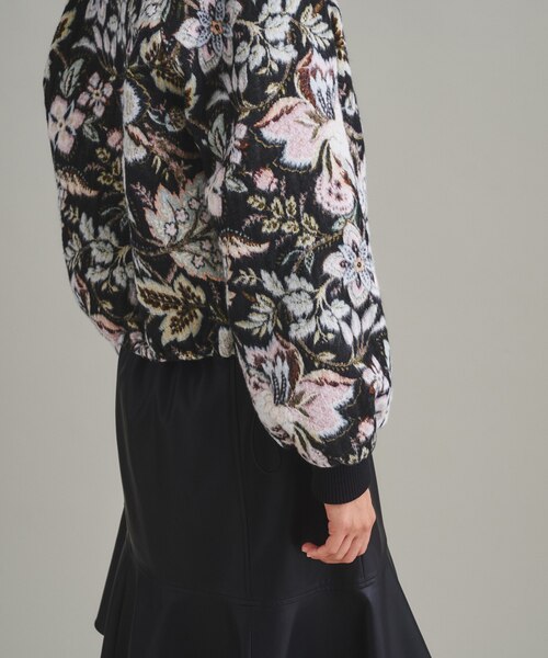 ファー衿ジャガードブルゾン｜グレースコンチネンタルの通販｜&mall