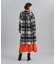 チェックダッフルコート