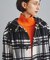 チェックダッフルコート