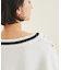ケーブル刺繍ニットトップ