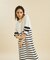 ボーダーニットロングワンピース