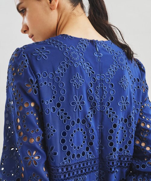 グレースコンチネンタル　カットワークシフォンワンピース　レース　カットワーク カットワークシフォンワンピース / GRACE CONTINENTAL | GRACE