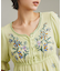 フラワー刺繍パフトップ