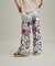 ボタニカルプリントワイドパンツ