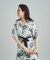 リゾートプリントシャツドレス