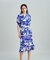 リゾートプリントシャツドレス