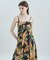 リーフプリントドレス