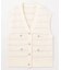 ツイードVネックニットベスト