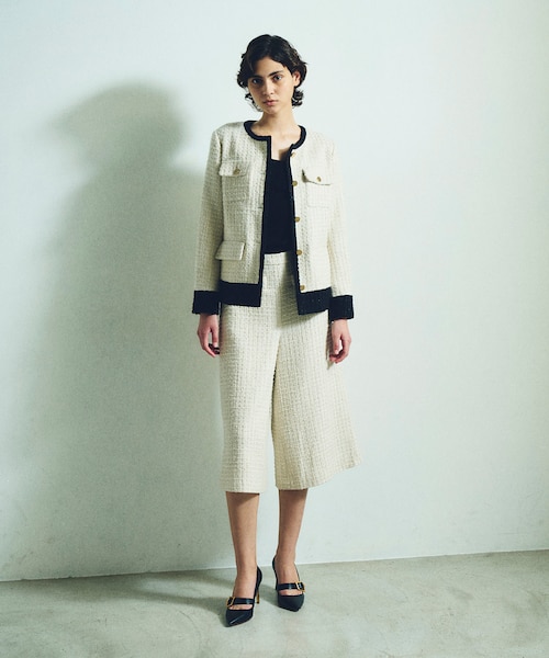 ツイードバイカラージャケット｜グレースコンチネンタルの通販｜&mall