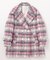 シャギーチェックピーコート