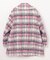 シャギーチェックピーコート