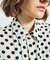 ドットプリントボウタイブラウス
