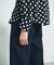 ドットプリントボウタイブラウス
