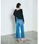タフタケープ付ニットトップ