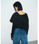 タフタケープ付ニットトップ
