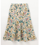 フラワージャガードフレアスカート
