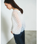 チュール刺繍トップ