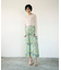 シフォンプリントギャザースカート
