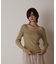 ラメリブクルーネックトップ