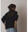 メッシュVネックニットトップ