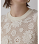 クロシュ刺繍トップ