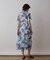 シャドーフラワープリントワンピース