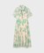 シャドーフラワープリントワンピース