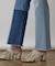 パッチワークデニムパンツ