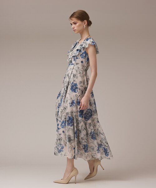 フラワープリントフリルワンピース｜グレースコンチネンタルの通販
