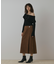 オフショルフリルニットトップ