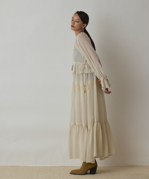 レースコンビカットジャガードワンピース｜グレースコンチネンタルの