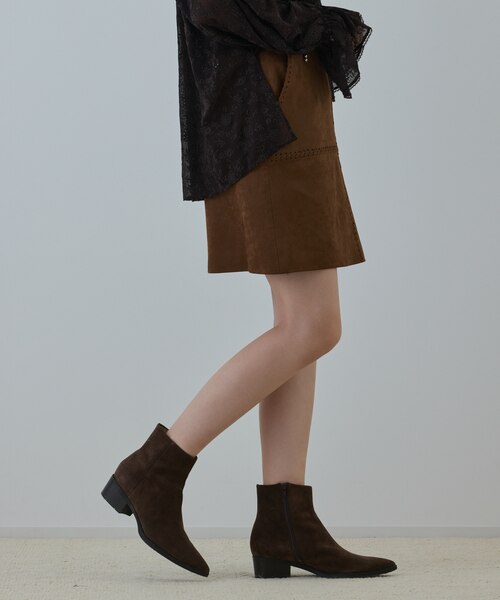 スエード パッチワーク Aラインミニスカート スエード パッチワーク Aラインミニスカート パッチワークミニ