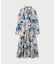 ブーケフラワープリントワンピース