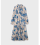 ブーケフラワープリントワンピース