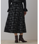 ラメフラワージャガードフレアスカート