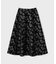 ラメフラワージャガードフレアスカート