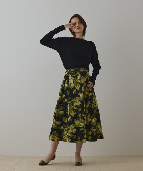 ラメフラワージャガードスカート｜グレースコンチネンタルの通販