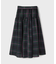 シルクブラックウォッチスカート