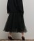 フロッキードットプリーツスカート